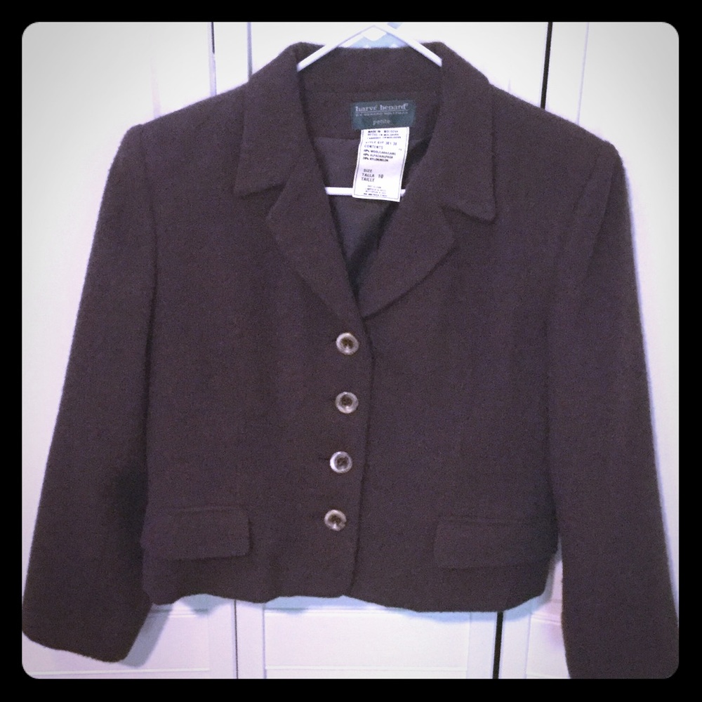 Harve Benard wool cropped blazer